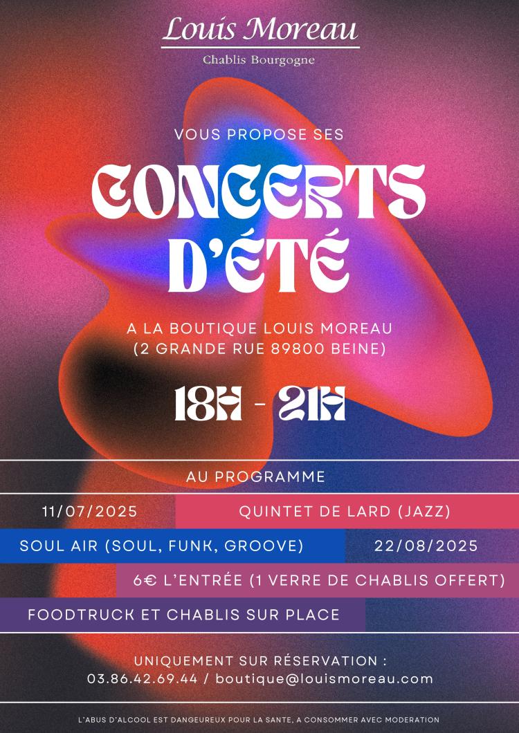 Concerts d'été au Domaine Louis Moreau